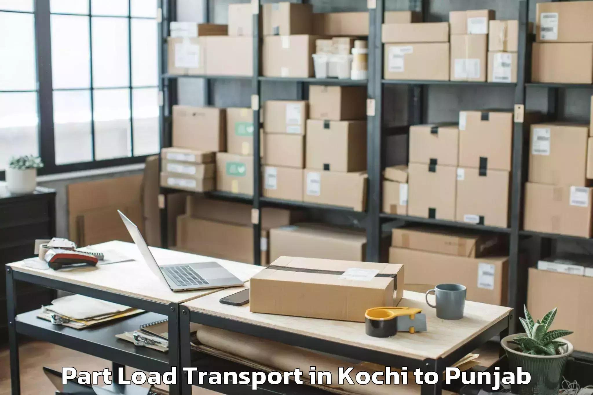 Book Kochi to Thapar Institute Of Engineerin Part Load Transport Online